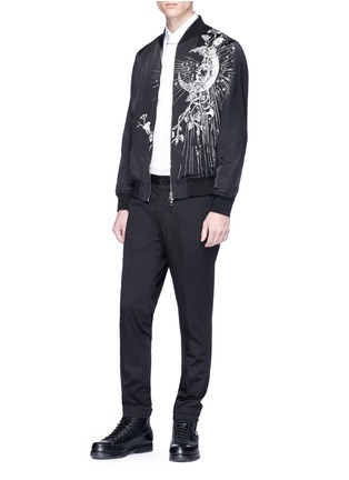 Figure View - Click To Enlarge - ALEXANDER MCQUEEN - Moon embroidered bomber jacket
