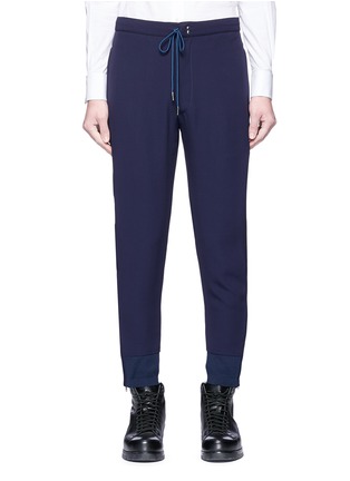 Main View - Click To Enlarge - ALEXANDER MCQUEEN - Zip cuff cropped jogging pants
