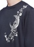 Detail View - Click To Enlarge - ALEXANDER MCQUEEN - Floral moon embroidered cashmere-silk sweater