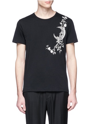 Main View - Click To Enlarge - ALEXANDER MCQUEEN - Floral moon print T-shirt