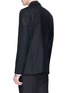 Back View - Click To Enlarge - ALEXANDER MCQUEEN - Detachable lambskin leather panel wool-mohair blazer