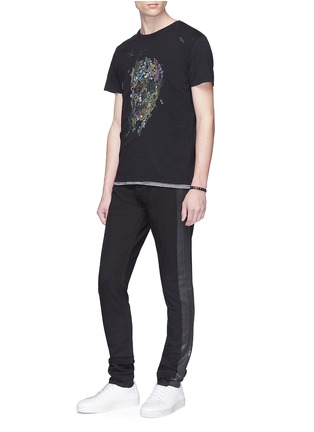 Figure View - Click To Enlarge - ALEXANDER MCQUEEN - Floral skull print T-shirt