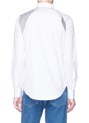 Back View - Click To Enlarge - ALEXANDER MCQUEEN - Stripe panel shirt