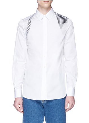 Main View - Click To Enlarge - ALEXANDER MCQUEEN - Stripe panel shirt