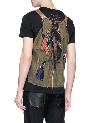 Back View - Click To Enlarge - ALEXANDER MCQUEEN - Backpack print T-shirt
