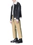 Figure View - Click To Enlarge - ALEXANDER MCQUEEN - Colourblock cropped twill chinos