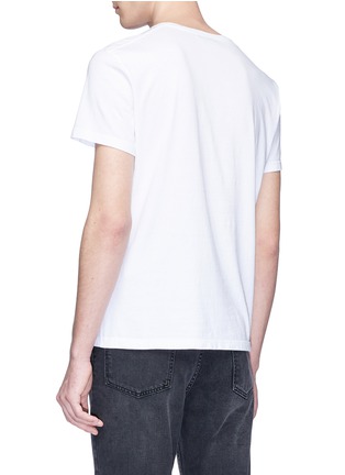Back View - Click To Enlarge - ALEXANDER MCQUEEN - Dancing skull embroidered pocket T-shirt