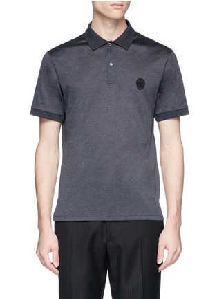 Main View - Click To Enlarge - ALEXANDER MCQUEEN - Skull patch polo shirt