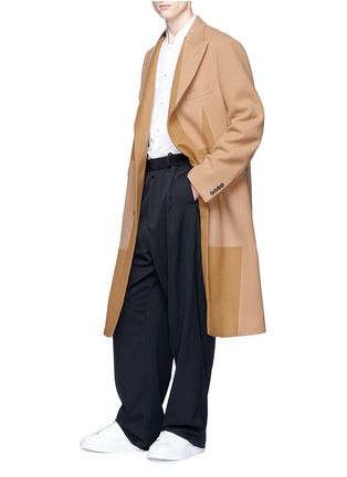 Figure View - Click To Enlarge - ALEXANDER MCQUEEN - Panelled melton coat