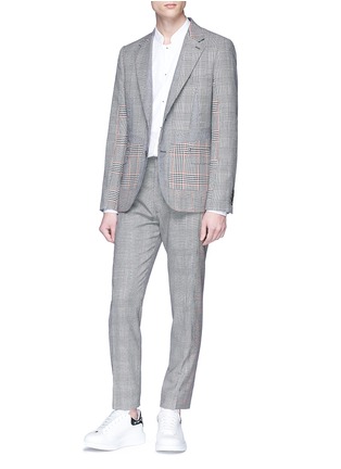 Figure View - Click To Enlarge - ALEXANDER MCQUEEN - 'Prince of Wales' check plaid houndstooth blazer