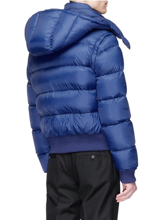 Back View - Click To Enlarge - ALEXANDER MCQUEEN - Detachable sleeve down puffer jacket