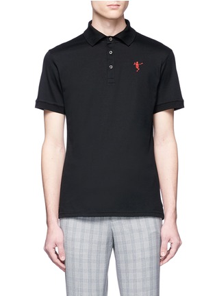 Main View - Click To Enlarge - ALEXANDER MCQUEEN - Dancing skeleton embroidered polo shirt