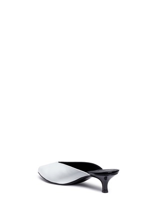 Detail View - Click To Enlarge - TIBI - 'Frank' colourblock crinkled patent leather mules