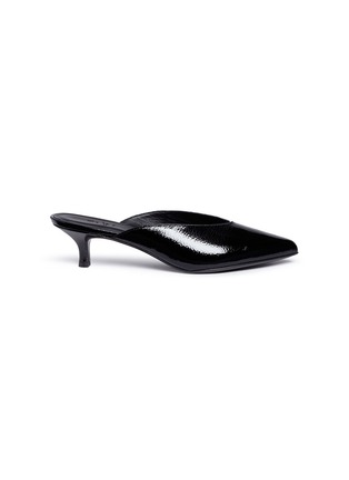 Main View - Click To Enlarge - TIBI - 'Frank' colourblock crinkled patent leather mules