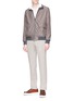 Figure View - Click To Enlarge - ISAIA - Cotton-linen chinos