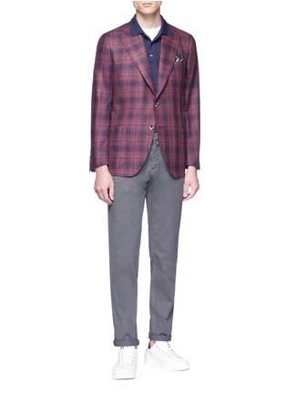Figure View - Click To Enlarge - ISAIA - Cotton-linen twill chinos