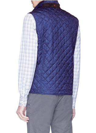 Back View - Click To Enlarge - ISAIA - Coral camouflage print quilted gilet