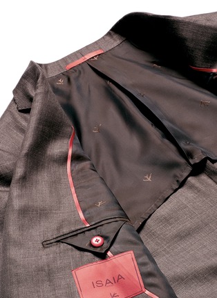Detail View - Click To Enlarge - ISAIA - 'Gregory' twill blazer