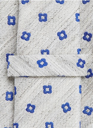 Detail View - Click To Enlarge - ISAIA - Floral jacquard silk-linen tie