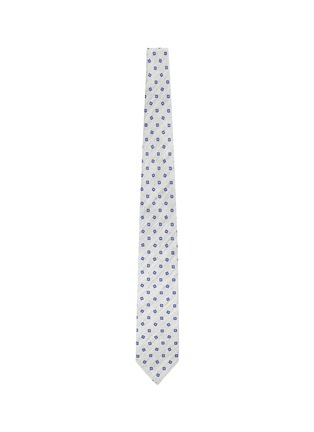 Main View - Click To Enlarge - ISAIA - Floral jacquard silk-linen tie