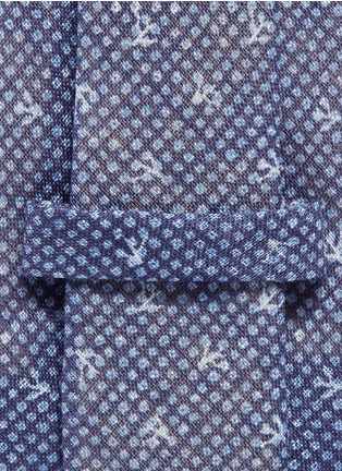 Detail View - Click To Enlarge - ISAIA - Logo check print tie