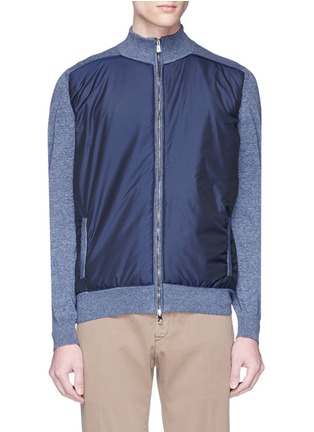 Main View - Click To Enlarge - ISAIA - Panelled zip cardigan
