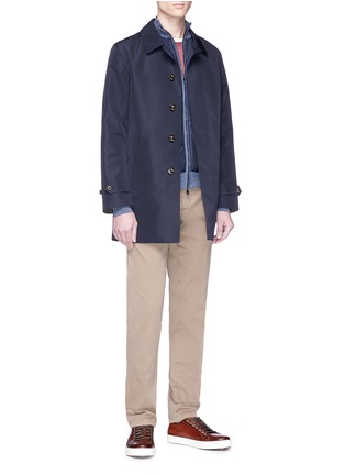 Figure View - Click To Enlarge - ISAIA - Panelled zip cardigan