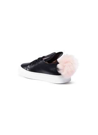 Figure View - Click To Enlarge - MINNA PARIKKA - 'Tail Sneaks Mini' bunny pompom leather kids sneakers