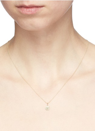 Figure View - Click To Enlarge - SYDNEY EVAN - 'Happy Face' 14k yellow gold pendant necklace