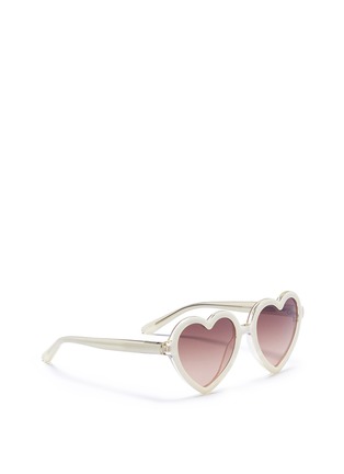 Figure View - Click To Enlarge - SONS + DAUGHTERS - 'Lola' heart frame acetate kids sunglasses