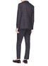 Back View - Click To Enlarge - LARDINI - 'Supersoft' windowpane check suit