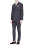 Figure View - Click To Enlarge - LARDINI - 'Supersoft' windowpane check suit