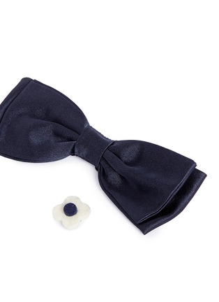 Detail View - Click To Enlarge - LARDINI - Silk twill bow tie