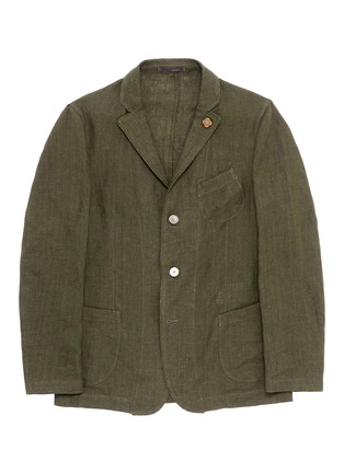 Main View - Click To Enlarge - LARDINI - 'Easy' linen soft blazer