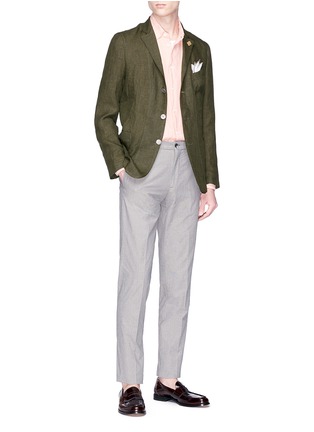 Figure View - Click To Enlarge - LARDINI - 'Easy' linen soft blazer