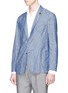 Front View - Click To Enlarge - LARDINI - Cotton-linen chambray soft blazer