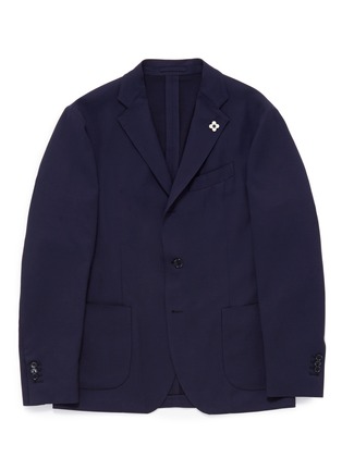 Main View - Click To Enlarge - LARDINI - 'Easy Wear' packable wool-cotton soft blazer