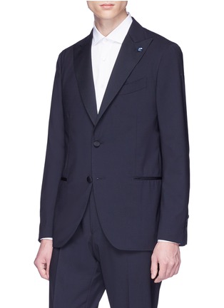 Detail View - Click To Enlarge - LARDINI - Wool tuxedo suit