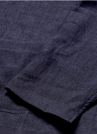 Detail View - Click To Enlarge - LARDINI - 'Easy' double-breasted linen soft blazer