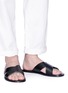 Figure View - Click To Enlarge - ANCIENT GREEK SANDALS - 'Kritonas' cow leather slide sandals