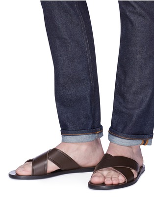 Figure View - Click To Enlarge - ANCIENT GREEK SANDALS - 'Kritonas' cow leather slide sandals