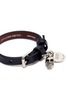 Detail View - Click To Enlarge - ALEXANDER MCQUEEN - Skull charm stud leather bracelet