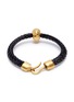 Figure View - Click To Enlarge - ALEXANDER MCQUEEN - Skull charm braided leather bracelet