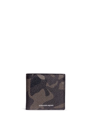 Main View - Click To Enlarge - ALEXANDER MCQUEEN - Camouflage print leather bifold wallet