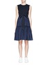 Main View - Click To Enlarge - MONCLER - Taffeta skirt belted knit dress