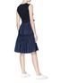 Figure View - Click To Enlarge - MONCLER - Taffeta skirt belted knit dress
