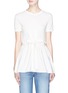 Main View - Click To Enlarge - MONCLER - Ribbon bow peplum knit top