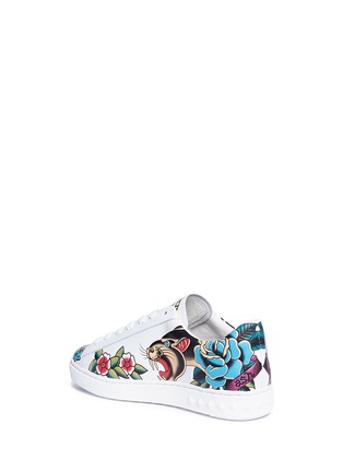 Detail View - Click To Enlarge - ASH - 'Panthera' mixed print leather sneakers