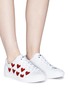 Figure View - Click To Enlarge - ASH - 'Nikita' sequin heart leather sneakers