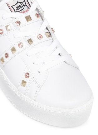 Detail View - Click To Enlarge - ASH - 'Clone' strass stud leather platform sneakers